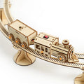 Creative DIY 3D Wooden Puzzle Track Model Kit Large Electric Steam Train for Fun Funny Kids' Promotional Toys