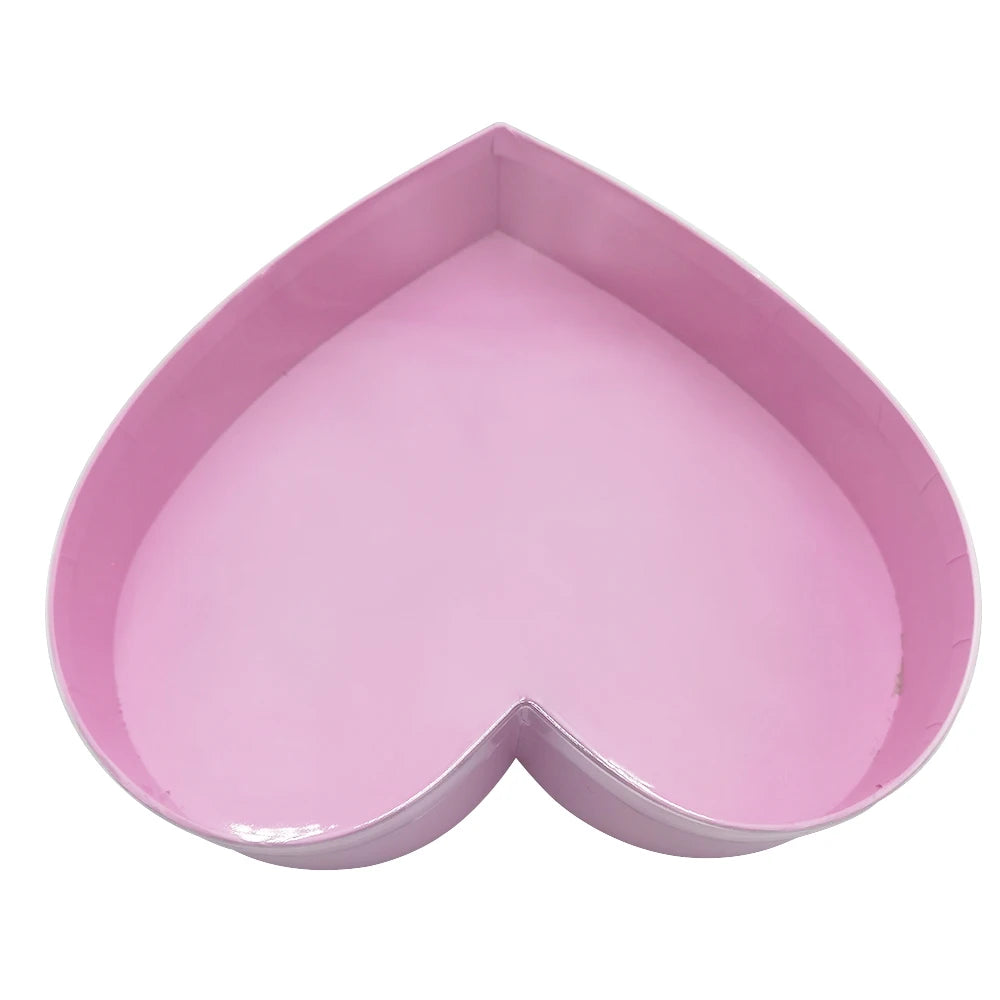 Custom Pink Heart-Shaped Luxury Kraft Paperboard Gift Box With UV Foil for Shoe Packaging Presentations Featuring Embossing