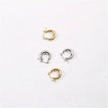 Men Women Romantic Jewelry Dainty 15mm Silver Gold Stainless Steel Huggie Hoop Earrings