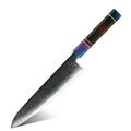 Grandsharp 9'' Japanese Chef Knife 67 Layer Damascus Carbon Steel Kitchen Chef Gyuto Knives Cutting Stable Solidfied Wood Handle