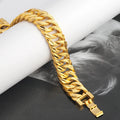 JXX JSL-Z126 High Quality Wholesale 24K Gold Plated Hip Hop Jewelry Thick Chain Bracelet