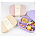 2026 New Rectangle Eco-Friendly Silicone Divide Bento Box Kids Silicone Lunch Box Food Storage Container Silicone Bento Box