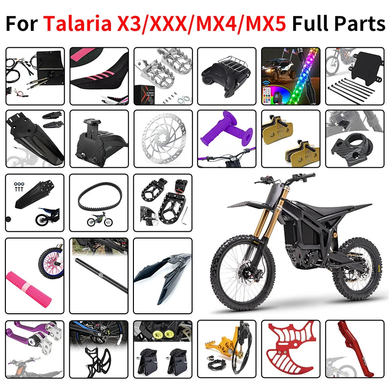 16 for Talaria Supermoto Wheel Silver Wheels Xxx Pro Carbon Parts Rear Foot Pegs Mx5 Black Mount and Rotor X3 2025 Red