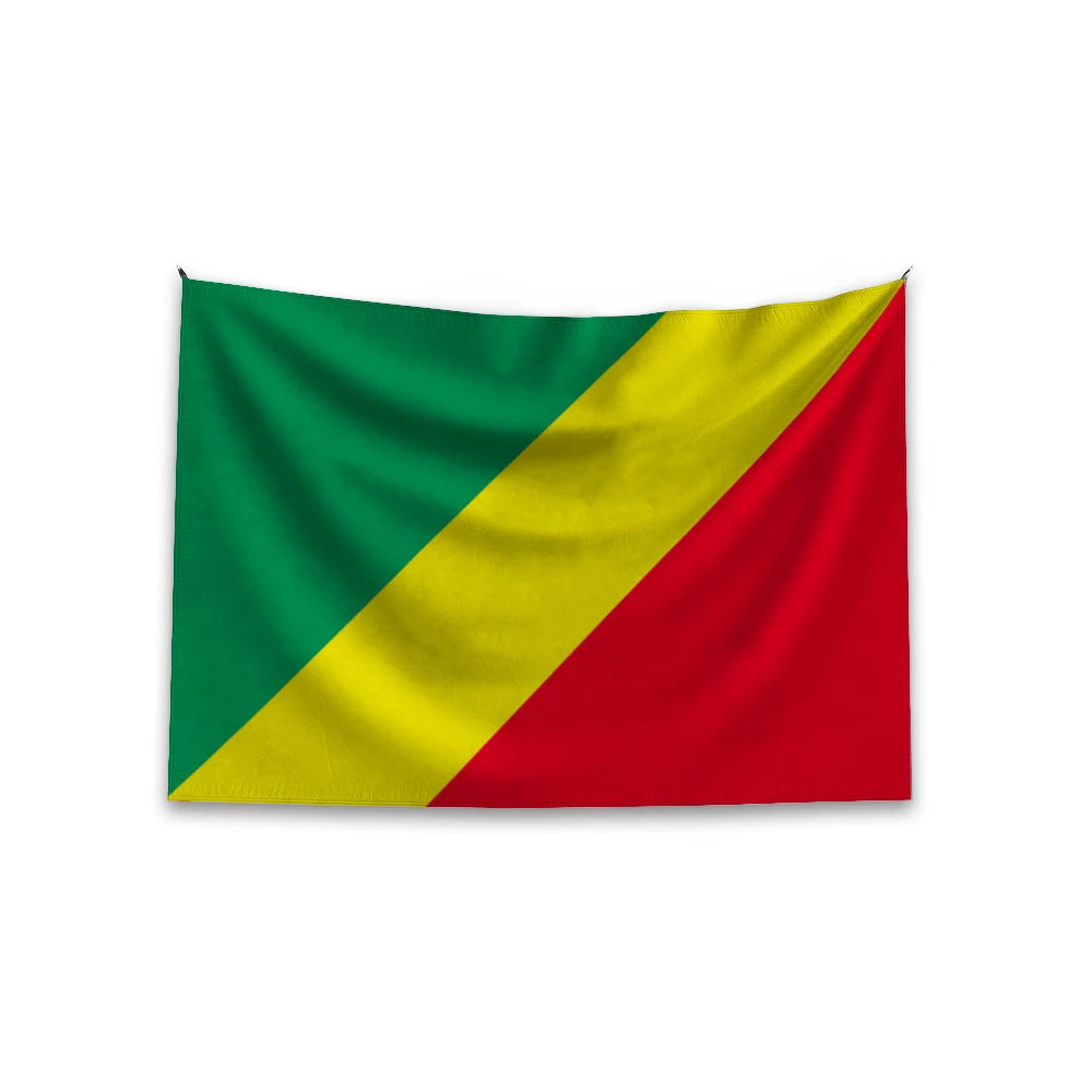 Republic Congo 3x5 Custom Fiberglass 100% Polyester Digital Printing Durable Eco-Friendly Outdoor Advertising Promotional