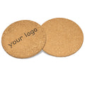 Supplier Eco-Friendly Natural Printed Logo 2.625 Inch Cork Non Slip Car Cup Coaster