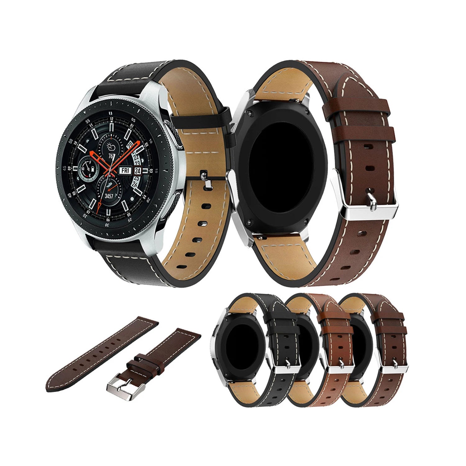 For Samsung Galaxy Watch 3 Active 2 Leather Bracelet SmartWatch Buckle Design Women's Watch Soft Band