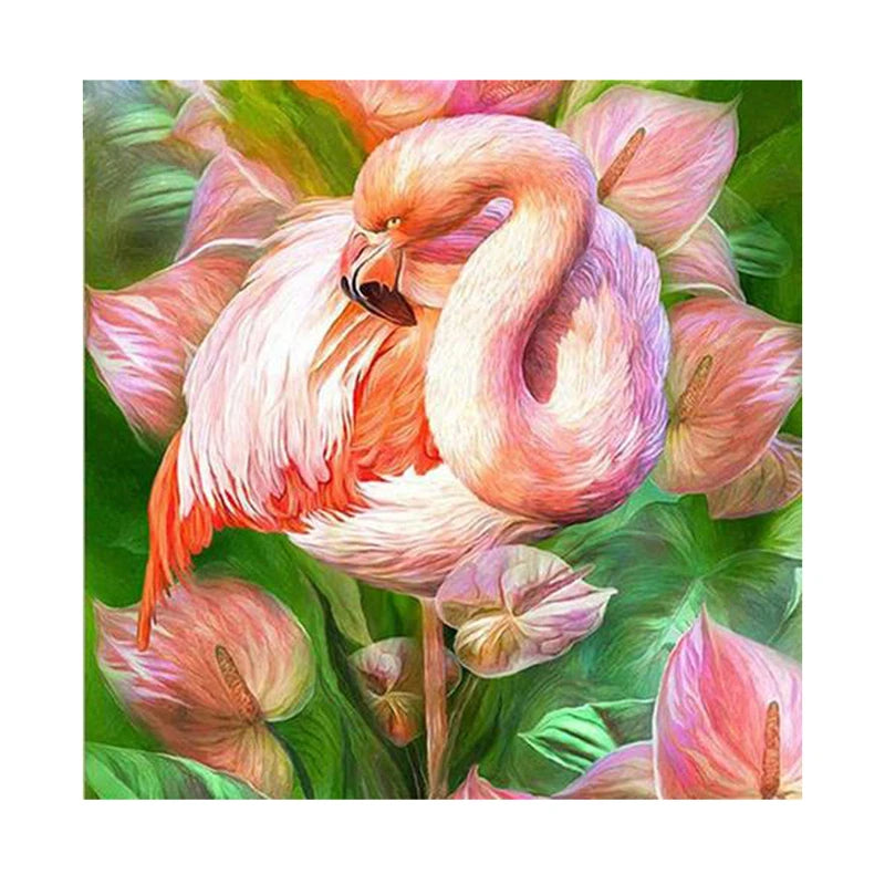 Factory Direct Sale 5d Diamond Painting Full Drill Pink Flamingo Diamond Embroidery Picture Wall Art for Living Room