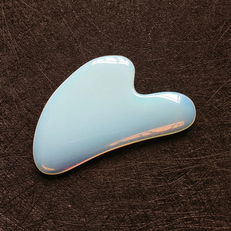 HY Crystal Gem Stone Direct Sale Heart Facial Gua Sha Facial Massage Tool Custom Opalite Facial Gua Sha