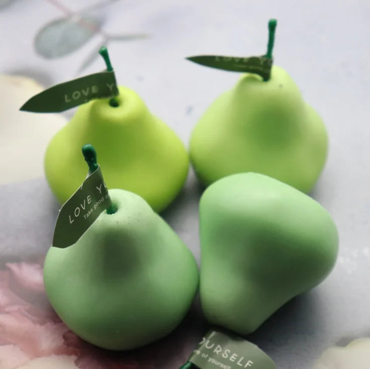 B-3115 Simulation Fruit Pear Scented Candle Silicone Mold DIY Silicone Soap and Candle Molds