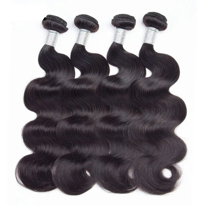 100% Real Natural Raw Indian Curly Hair12A Grade Body Wave Virgin Human Hair Bundles  Human Hair Weave Bundles