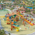 Fiberglass Water Slide with Water Park for Kids and Adults That Can Be Used in Hotels and Resorts MegaBDM