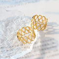New Model Trendy Ring Hollow Design Open Ring Fashion 18k Gold Plated Non Tarnish Stainless Steel Finger Ring for Women