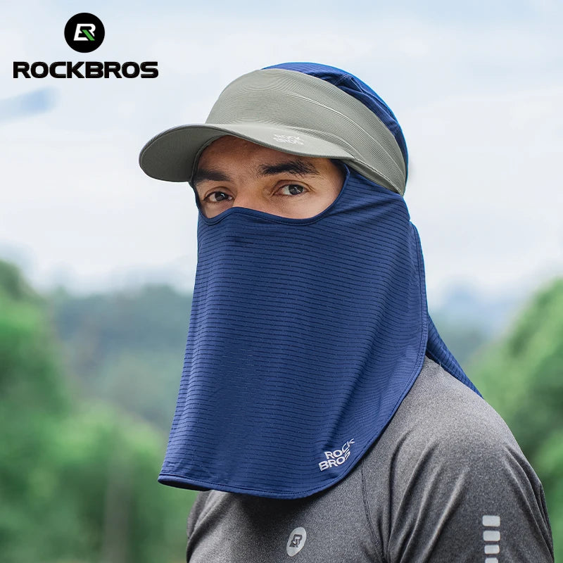 ROCKBROS Summer Fishing Hat Sun Cap with Neck Face Cover Flap Sun Protection Outdoor Fishing Sports Hat
