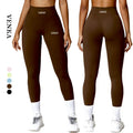 New Style High Waist Butt Lift Workout Running Sweatpants Speed Dry No T Line Tight Pants Woman Solid Color Nylon Yoga Leggings