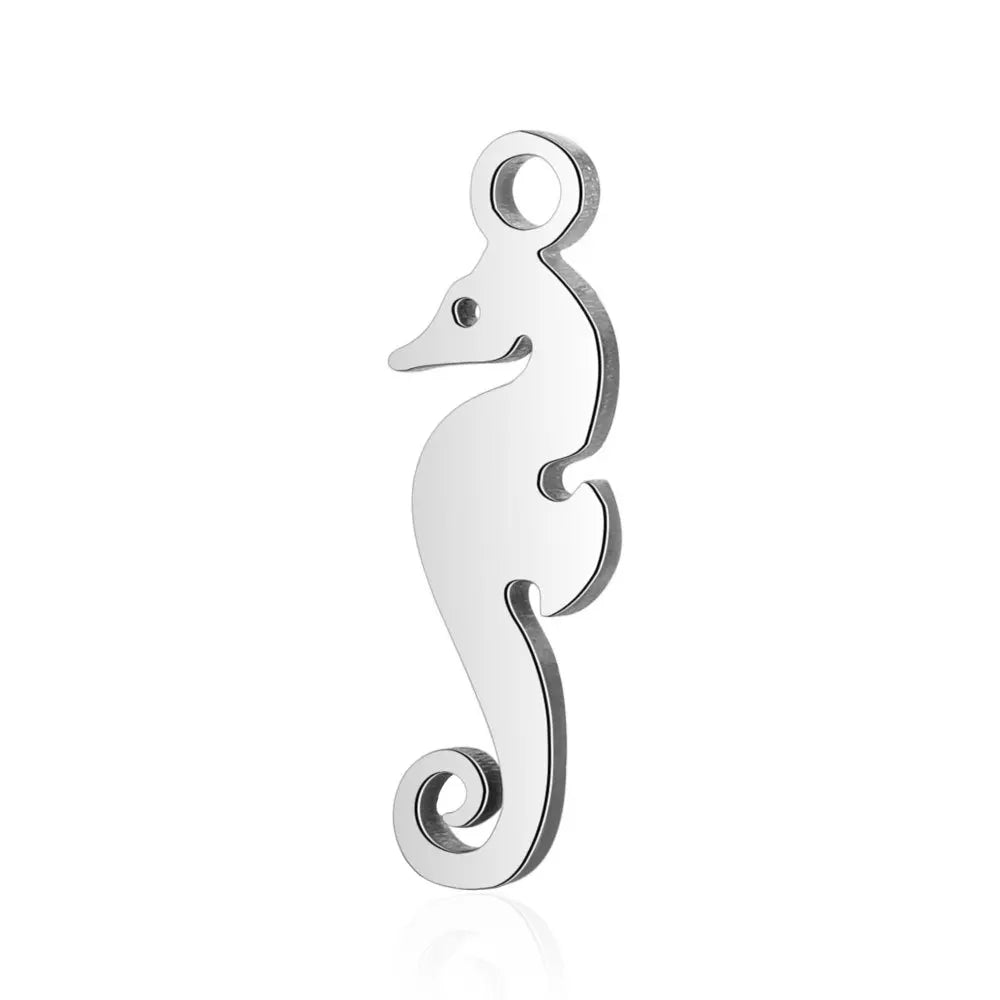 Fashion Jewelry 2026 Stainless Steel Animal Tiny Music Note Hippocampus Cat Pendants Charms for Jewelry Making Accessories