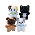 Cute Plush Cartoon Cat Keychain Multicolor Stuffed Animal Toys Charm Peluches Plush Toys for Claw Machine Fluffty Cat Doll Gift