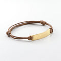 Hot Sells Bracelet Custom Engraved Inspirational Phrase Rose Gold bar Adjust String Braided Rope Friendship Bracelet Women Men