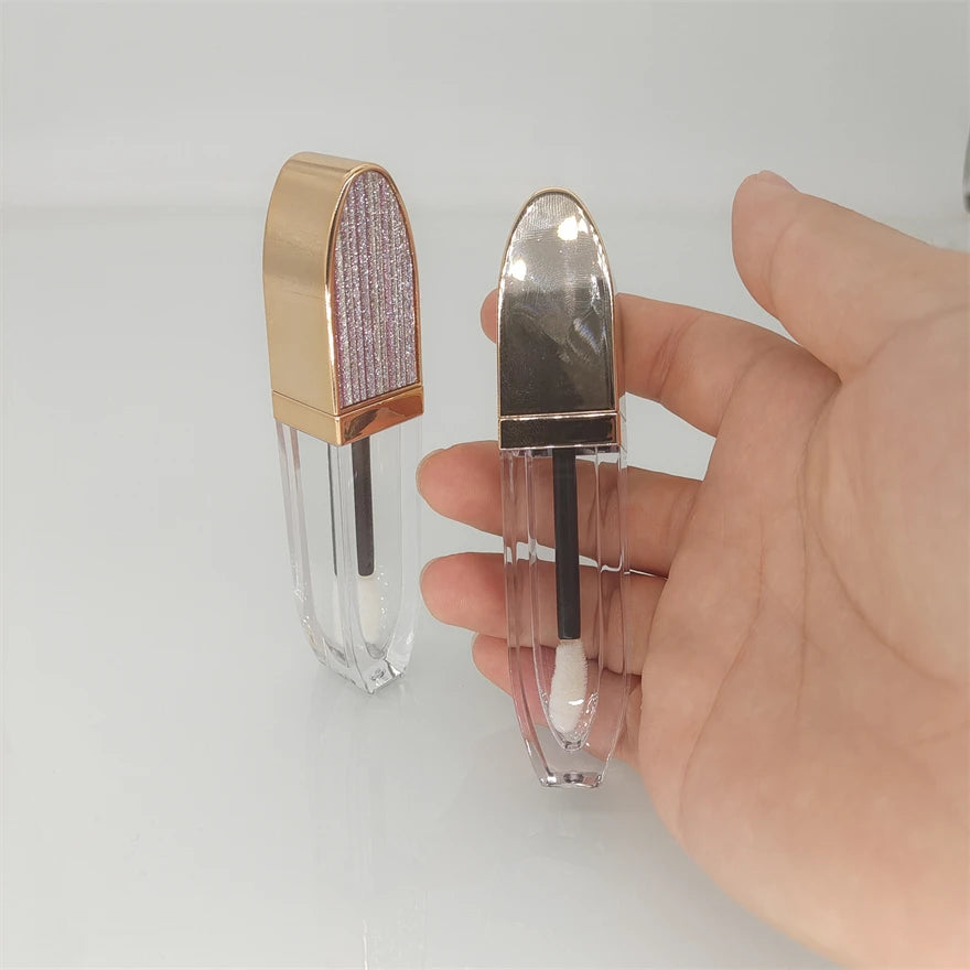 Factory Direct Supply Diamond-shaped Lip Gloss Lip Glaze Bottle Concealer Empty Tube Cosmetic Plastic Empty Bottle Can Be Custom
