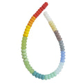 Jewelrytopia Bright and Pastel Multicolor Lampwork Smooth Glass Beads Rondelle for Jewelry Making 8mm Bulk Wholesale