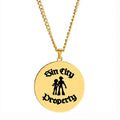 HLSS649 Sin City Property Titanium Steel Jewelry Amulet Talisman Laser Engraving Stainless Steel Pendant Necklace