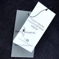 Printed Logo Clothing Paper Hangtags PVC Plastic Clear Transparent Waterproof HangTag Set Price Tags