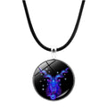 Hot Sell Creative Jewelry Necklace Leather Rope Necklace Twelve Pendant Necklace for Men  Women