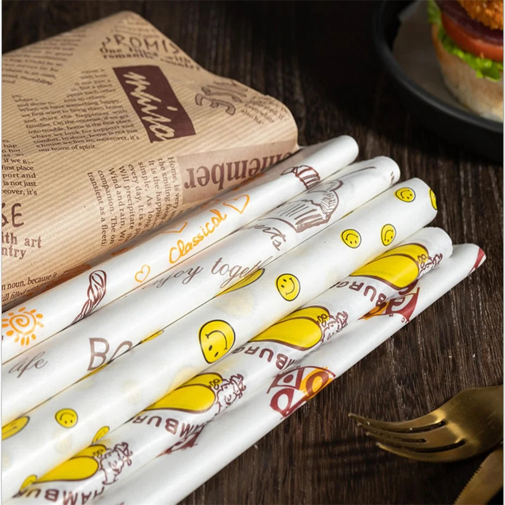 Burger Wrapping Paper Suppliers Sandwich Packaging Food Wrap Paper