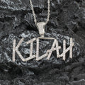 CP04 Custom Name Letters Brass Setting CZ Pendant Iced Out AAA Zircon Hip Hop Men Necklace Jewelry Gift