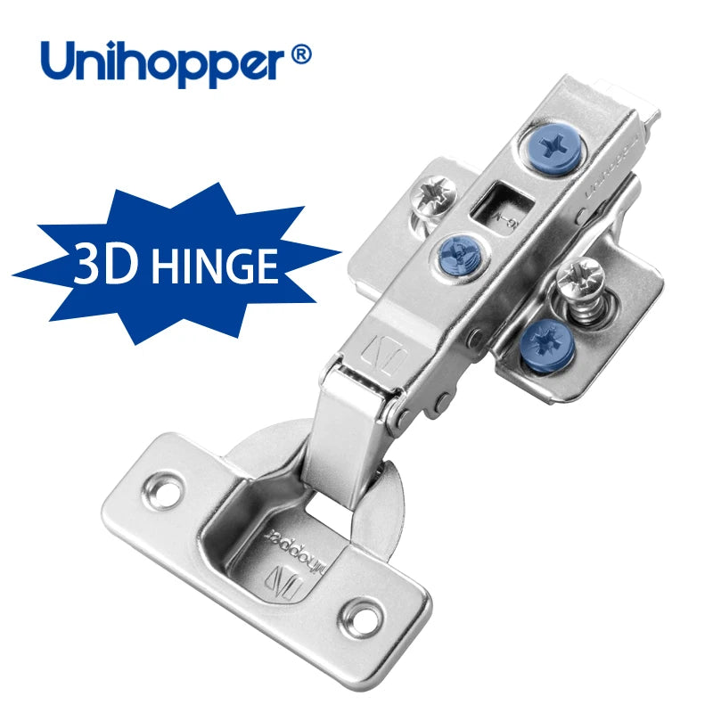 Unihopper Furniture Hardware 115g 3D Adjustable Hydraulic Hinges Soft Close Cabinet Door Hinge