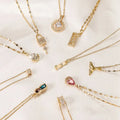 Women Jewelry Small Waist Charm Pendant Necklaces Stainless Steel Delicate Fishtail Key Lock Peanut Abacus Necklace
