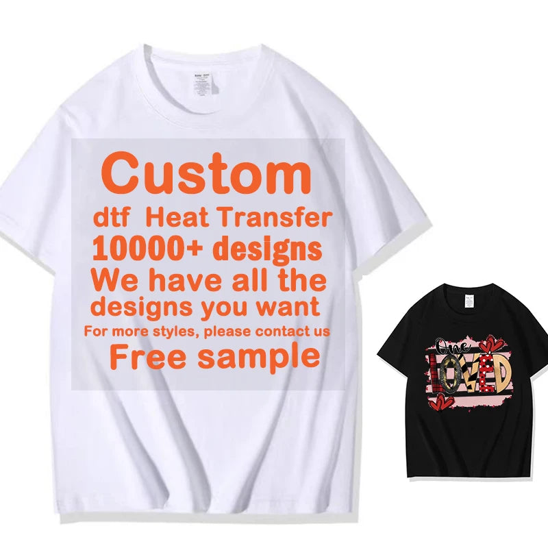 Custom Film Printing Heat Transfer Stickers Iron on Patches Transfer Decals Fashion Flowers Styles Wholesale for Clothing