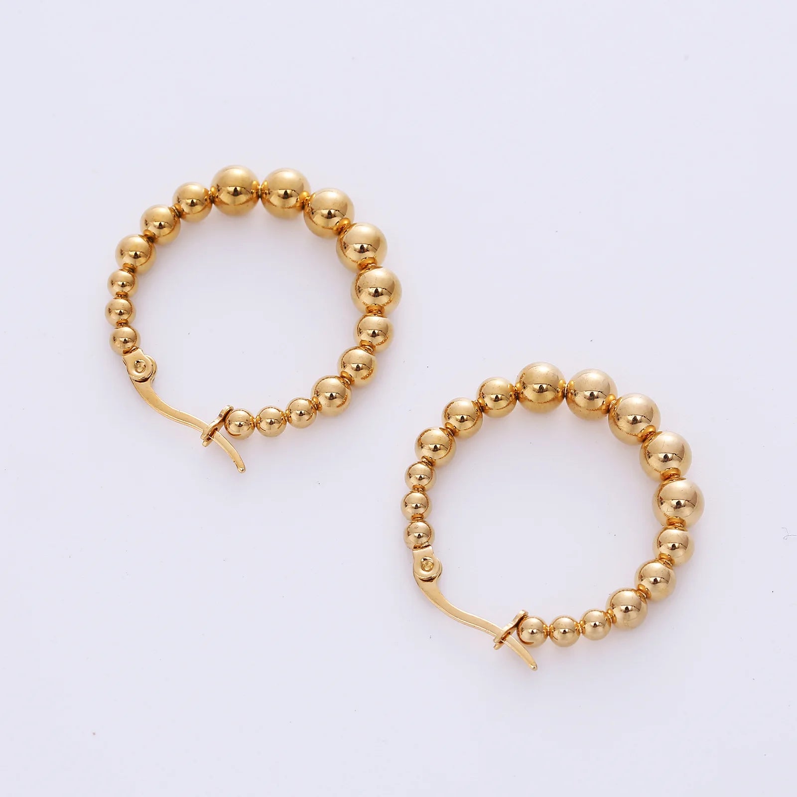 316L 18K Hoop Earrings Fashion Jewelry Type Stainless Steel Gold Plated Earrings for Women