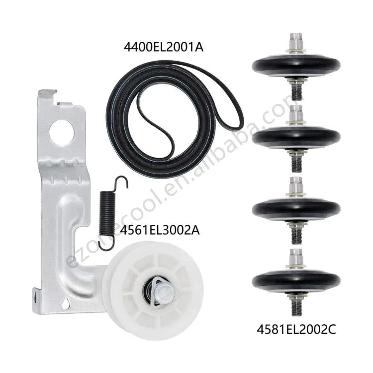 4581EL2002C Dryer Repair Kit Replacement Assembly 4581EL2002C Drum Rollers  4561EL3002A Idler Pulley 4400EL2001A Drive Belt