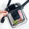 Custom clear Stadium Bag Large Waterproof clear Plastic Shopping  Transparent Shoulder Bag with Handle