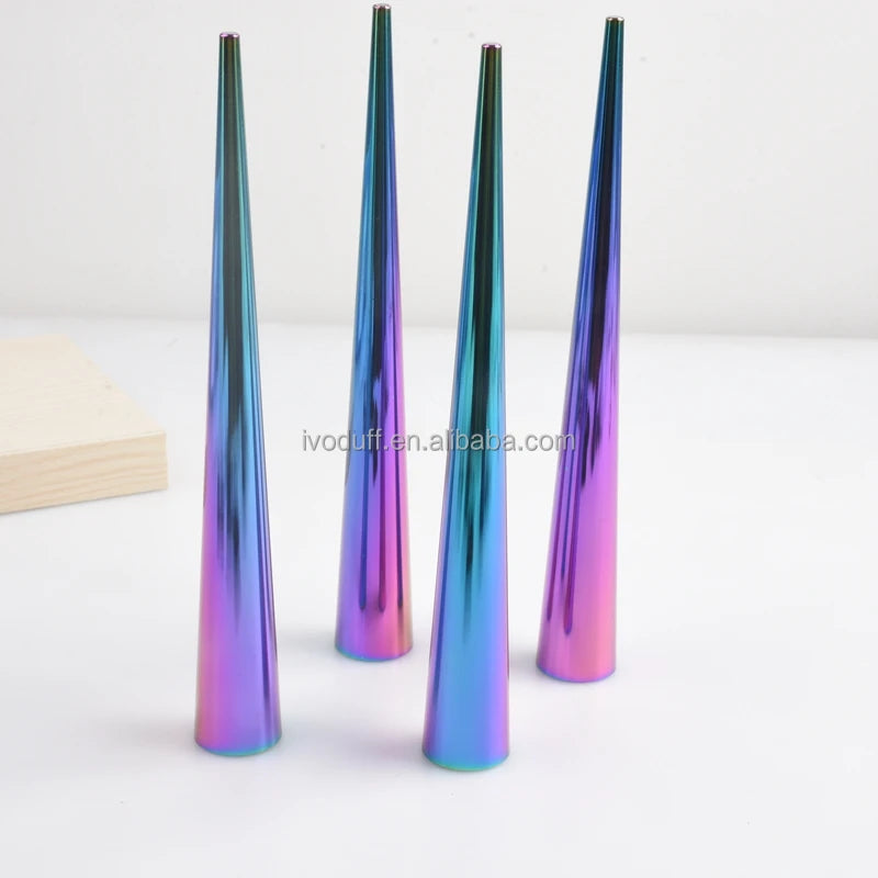 Rainbow Color 150mm Length Screw Bullet Rivet Spike Studs Spots DIY Rock Punk