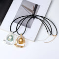 TongLing European Vintage Long Sweater Necklace Colorful Resin Pendant Necklace for Daily Wearing MegaBDM