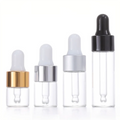 Portable Miniature 1ml 2ml 3ml 5ml Clear Amber Glass Tester Vial Dropper Bottle for Eye Drops Packed in Cartons