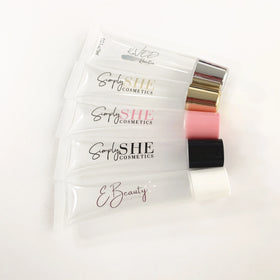 Custom 10ml 15ml Empty Lipgloss Tube Clear Lip Balm Plastic Cosmetic Packaging Soft Squeeze Tube
