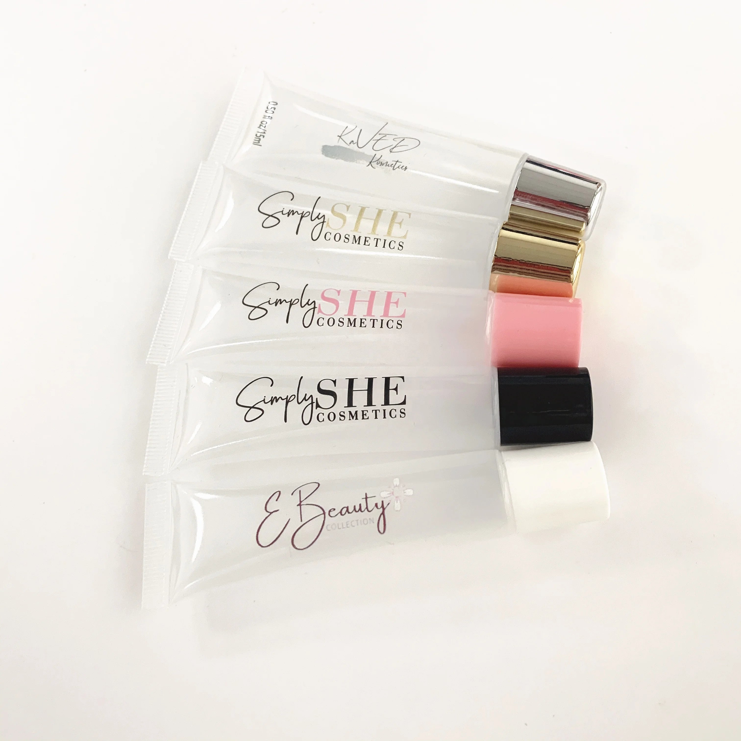 Custom 10ml 15ml Empty Lipgloss Tube Clear Lip Balm Plastic Cosmetic Packaging Soft Squeeze Tube