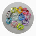 100pcs Acrylic Love Heart Shaped Bead Chain Link Connectors DIY Earring Necklace Bracelet Bag Keychain Accessories Making