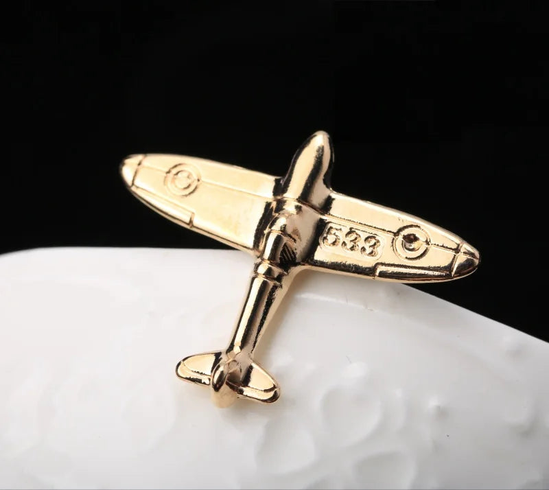 Alloy Antique Bronze Color Airplane Retro Air Plane Brooches Pins and Brooch Badge Lapel Pins for Men