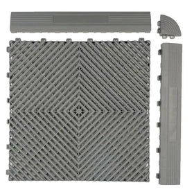 Factory Direct Non Slip Interlocking Pvc Garage Floor Tiles PP Plastic Garage Flooring for Car Wash Detailing Shop