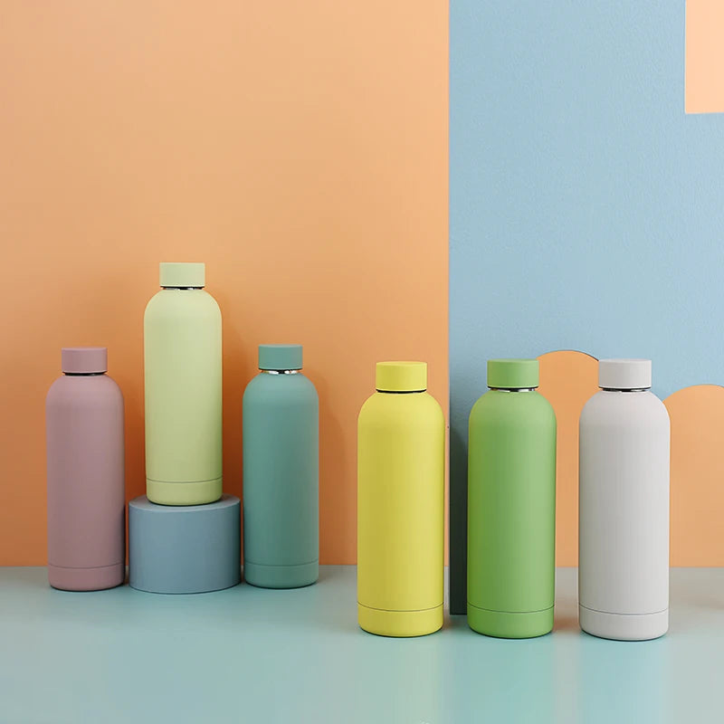 Modern 500ml Double Wall Stainless Steel Sports Water Bottle Insulated Vacuum Flask for School Use Hot Thermal Capacity