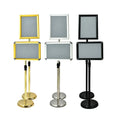 2026 Hot Sale A4 Stainless Steel Floor Standing Snap Frame Poster Stand