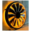 Industrial Retro Style Metal Iron Rotating Fan Wall Hanging Creative Cafe Restaurant Bar Decoration Metal Crafts