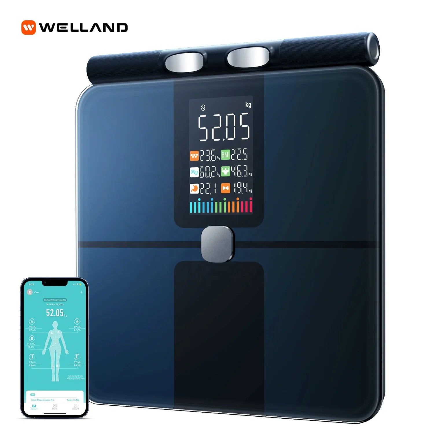 Factory Customized 8 Electrodes Smart Body Fat Scale OEM Logo Rechargeable Digital Weight Scale Body Analyzer for Health