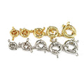 JF1311 Hot Sale Good Quality Silver 18k Gold Plated Round Spring Ring Clasp Buckle Closure for Bracelet Necklace Making