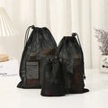Clear Small Cotton Recyclable Gift Bag with Drawstring Custom Printed Promotional Shoe Pouch for Candle Use