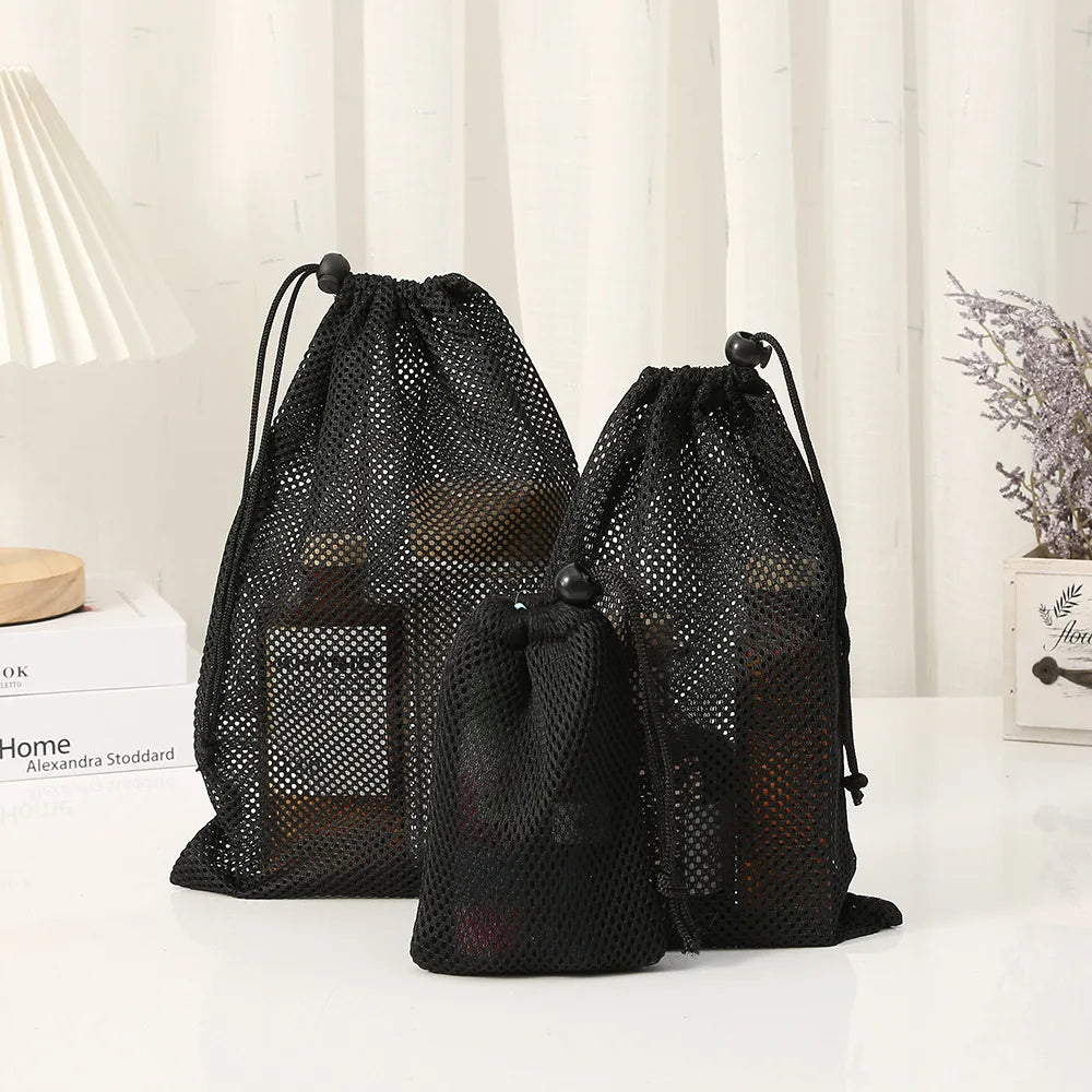 Clear Small Cotton Recyclable Gift Bag with Drawstring Custom Printed Promotional Shoe Pouch for Candle Use