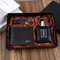 HBC Premium Men's Perfume Set Faux Leather Wallet Perfume Keychain Gift Box Custom Logo-Festivals Business New Year Thanksgiving